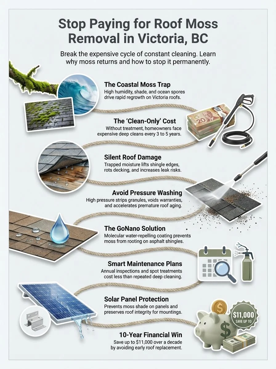 roof moss removal Victoria, BC