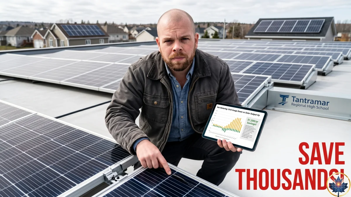 solar panels on high school