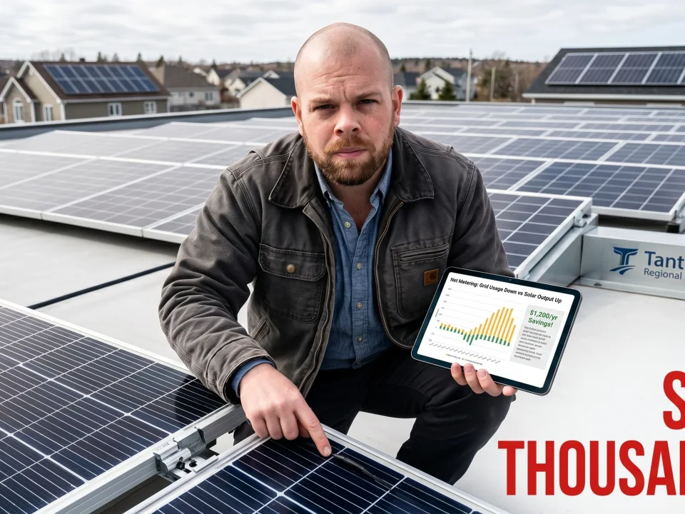 solar panels on high school