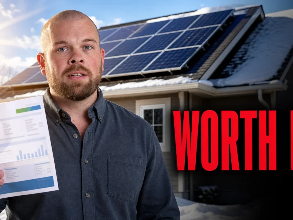 Solar panels Manitoba 2026 worth it guide with snowy rooftop solar and hydro bill