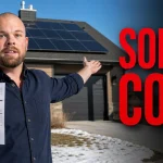 Ray presenting the 2026 cost guide for solar panels in Alberta with rooftop solar behind him