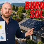 Solar Panels Burnaby 2026: Cost, Rebates, Shade, Roof Risk and Quote Checklist Ray holding an electricity bill beside a shaded Burnaby rooftop solar panel system